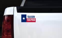 lone star flag, bold typography, patriotic colors - vinyl removable sticker