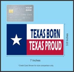 lone star flag, bold typography, patriotic colors - vinyl removable sticker