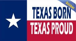 lone star flag, bold typography, patriotic colors - vinyl removable sticker