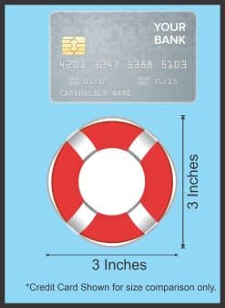 life ring, alternating red and white segments, circular design - vinyl removable sticker