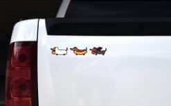 cartoon dachshunds, Halloween costumes, pumpkin basket - vinyl removable sticker