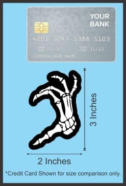 anatomical skeleton hands, black silhouette design, detailed bone structure - vinyl removable sticker