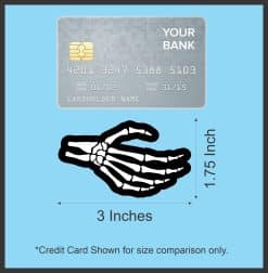 anatomical skeleton hands, black silhouette design, detailed bone structure - vinyl removable sticker