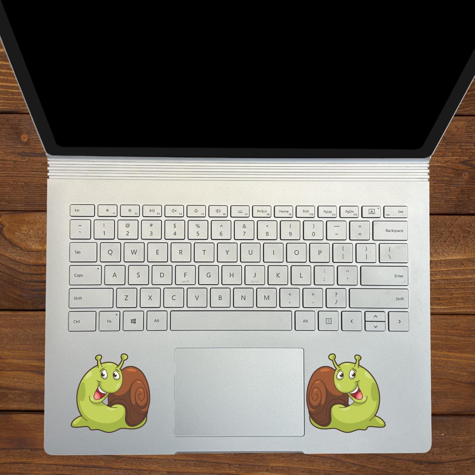 cartoon snails, spiral shells, smiling faces - vinyl removable sticker