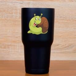 cartoon snails, spiral shells, smiling faces - vinyl removable sticker