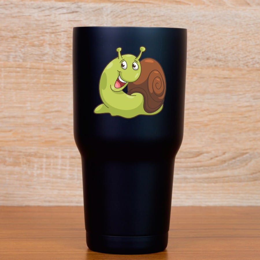 cartoon snails, spiral shells, smiling faces - vinyl removable sticker