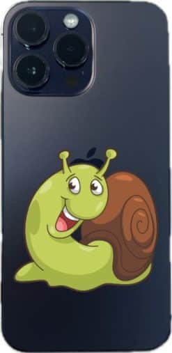 cartoon snails, spiral shells, smiling faces - vinyl removable sticker