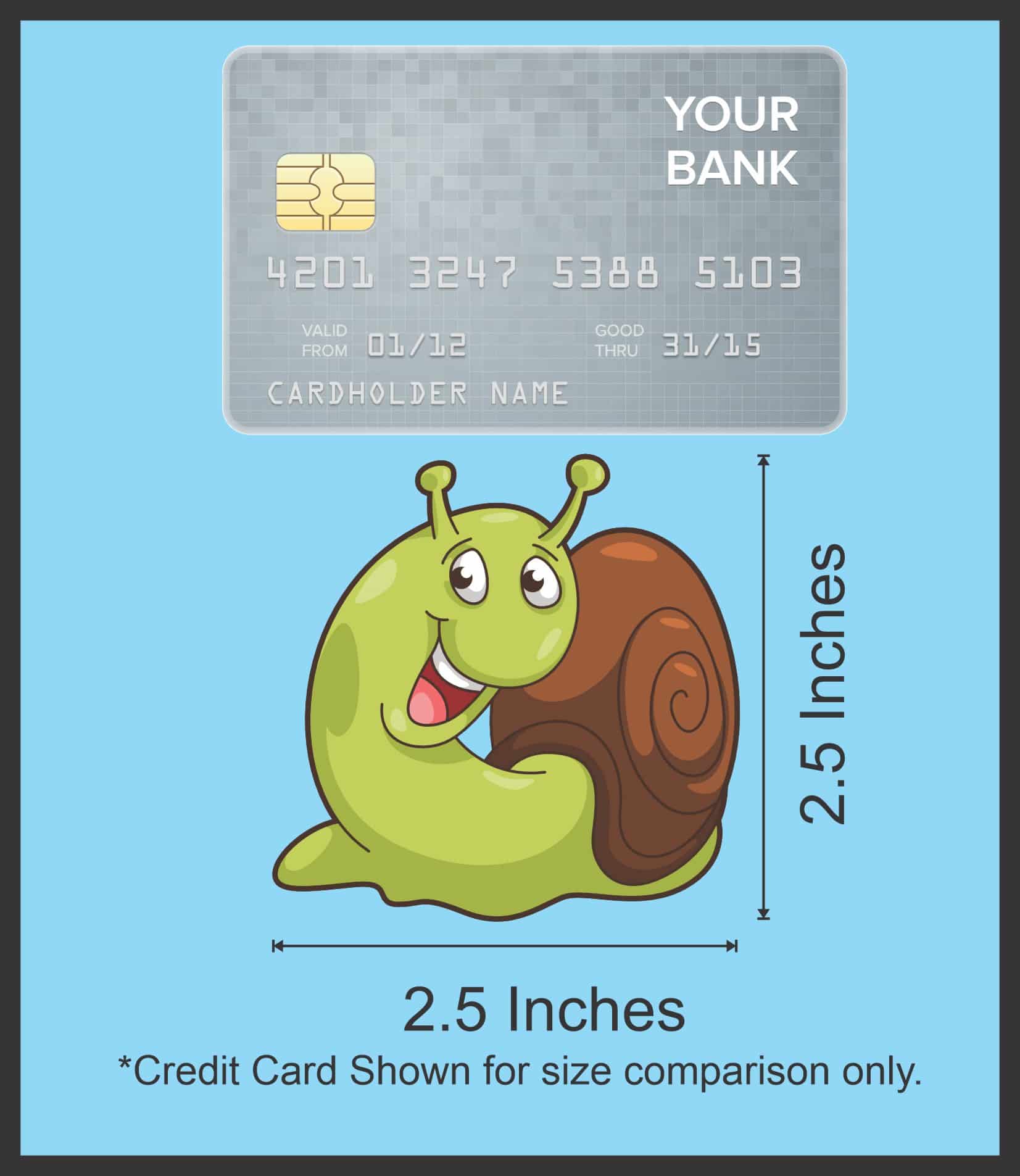 cartoon snails, spiral shells, smiling faces - vinyl removable sticker