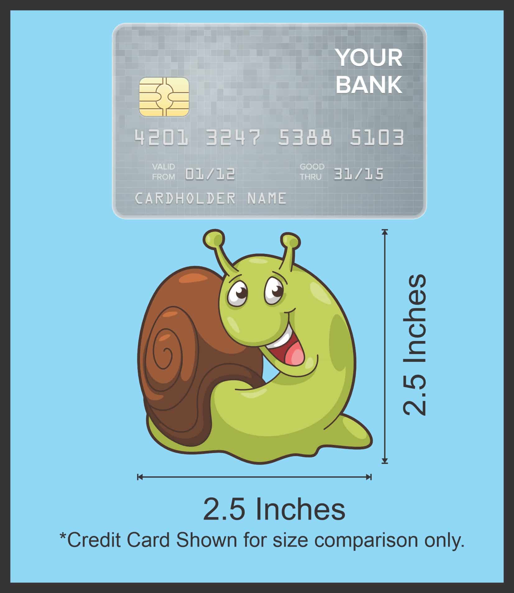 cartoon snails, spiral shells, smiling faces - vinyl removable sticker