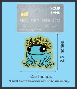 cartoon frogs, floral accessories, smiling expressions - vinyl removable sticker