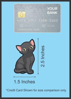 cartoon kittens, sitting pose, colorful eyes - vinyl removable sticker