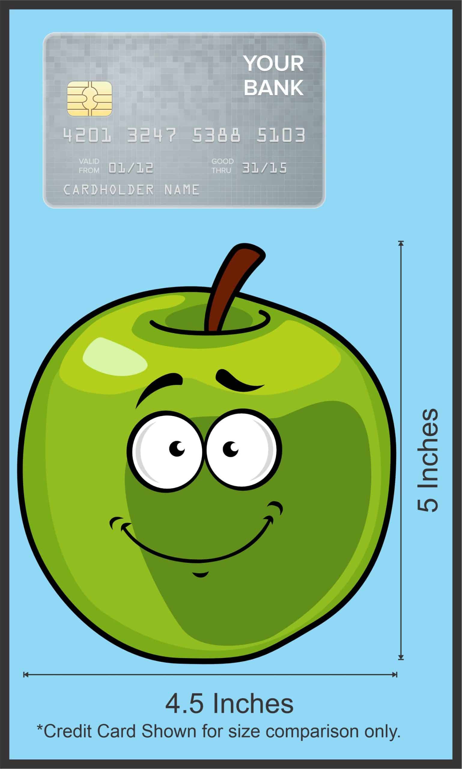 cartoon character, googly eyes, smiling face - vinyl removable sticker