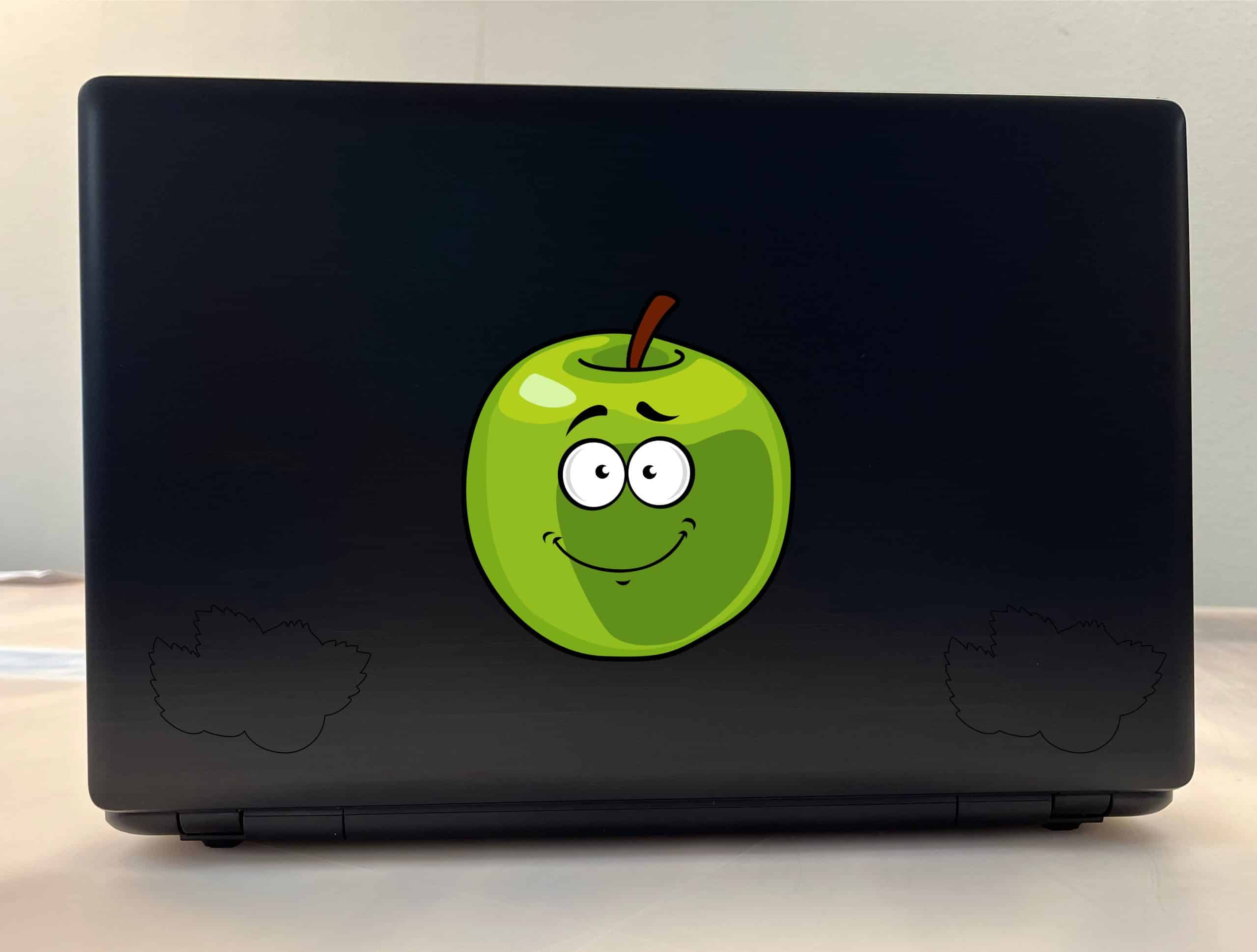 cartoon character, googly eyes, smiling face - vinyl removable sticker