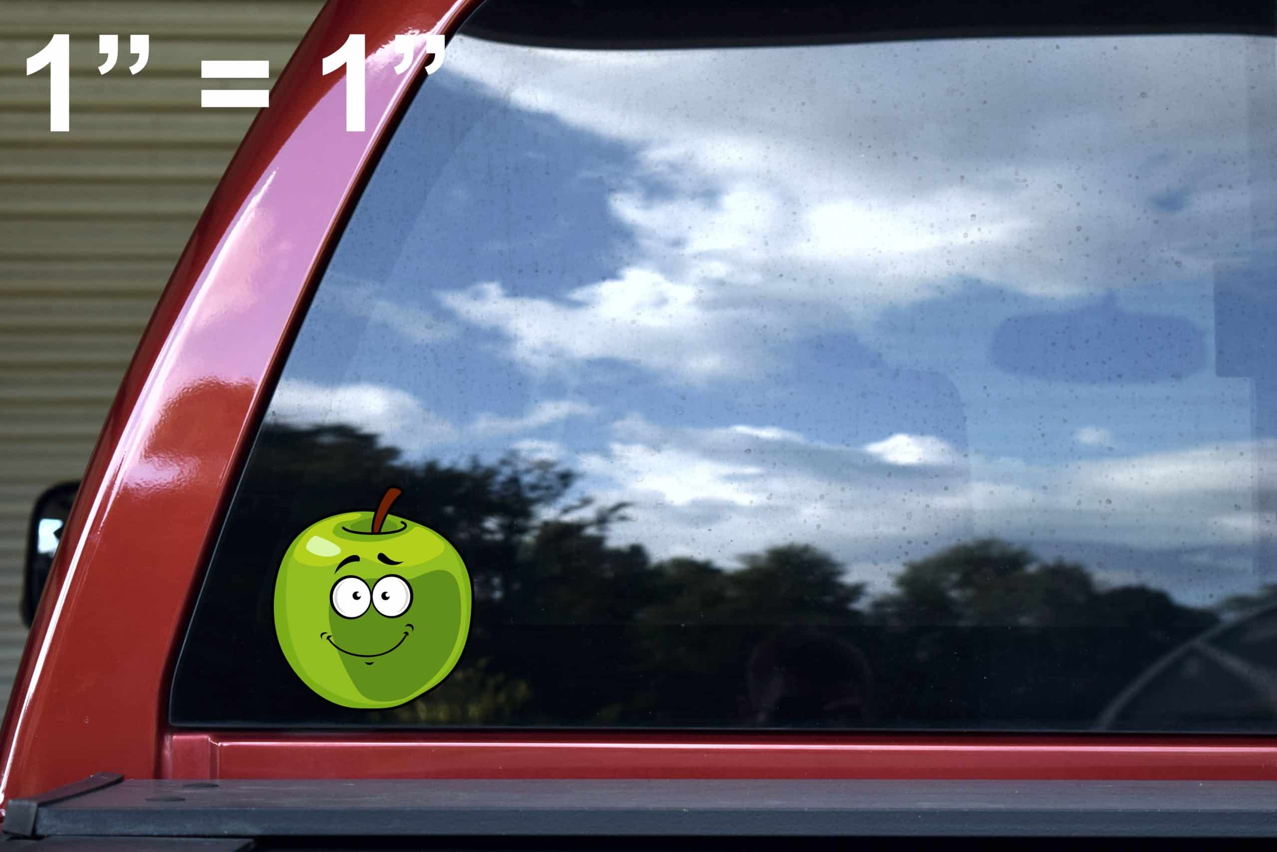 cartoon character, googly eyes, smiling face - vinyl removable sticker