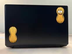 cartoon faces, textured shell pattern, googly eyes - vinyl removable sticker