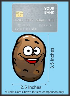 cartoon potato characters, googly eyes, happy expressions - vinyl removable sticker