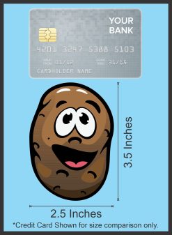 cartoon potato characters, googly eyes, happy expressions - vinyl removable sticker