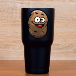 cartoon potato characters, googly eyes, happy expressions - vinyl removable sticker