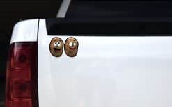 cartoon potato characters, googly eyes, happy expressions - vinyl removable sticker