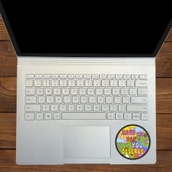 sunburst pattern, floral motifs, inspirational text - vinyl removable sticker
