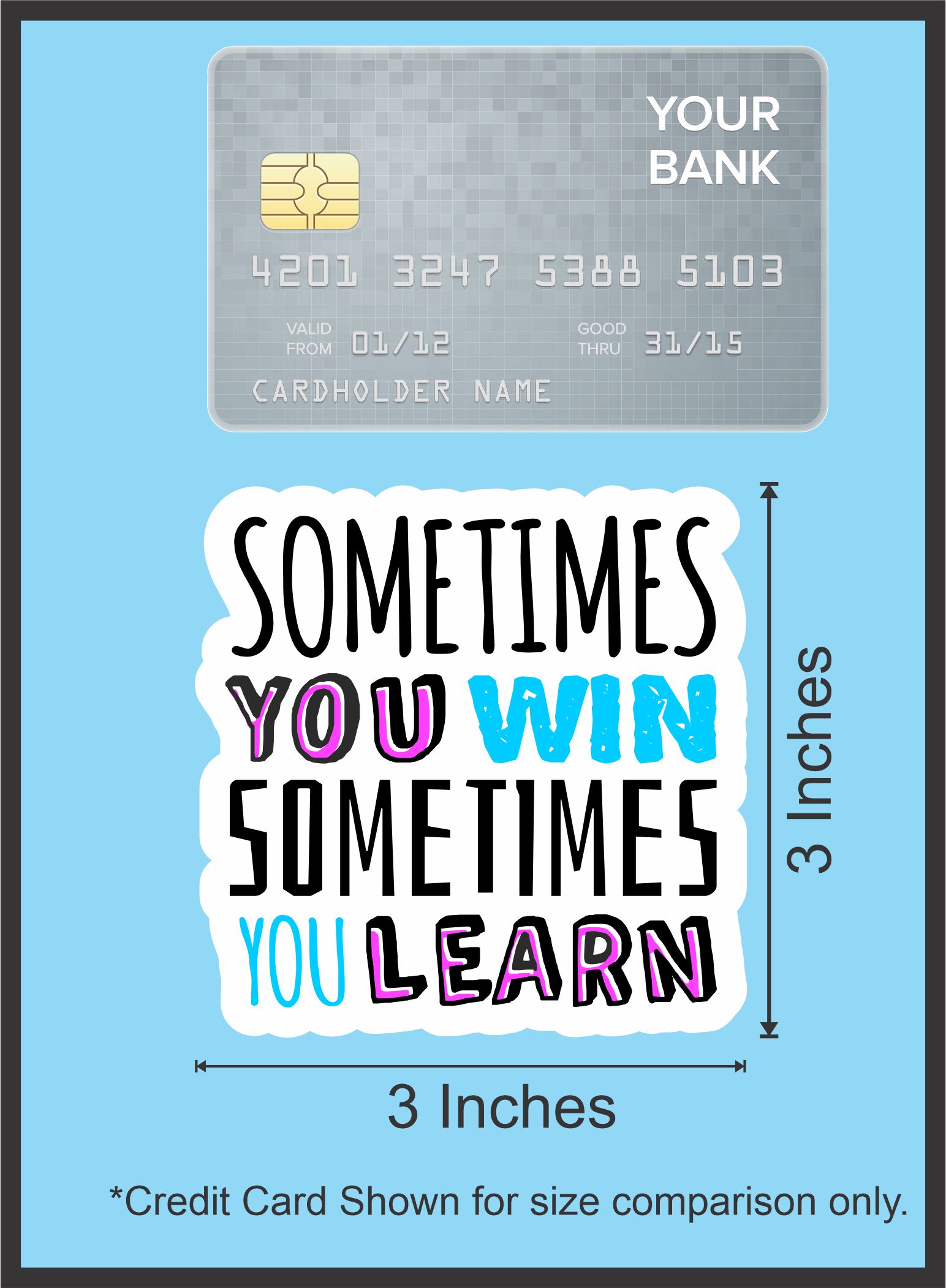 bold typography, colorful text, motivational quotes - vinyl removable sticker