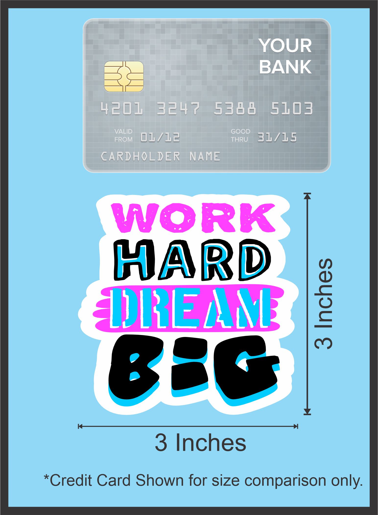 bold typography, colorful text, motivational quotes - vinyl removable sticker