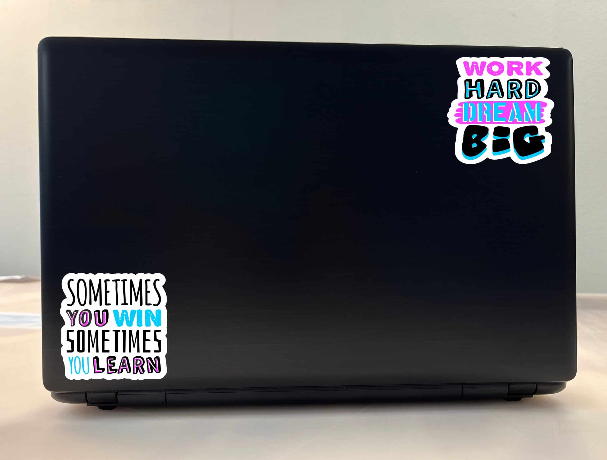 bold typography, colorful text, motivational quotes - vinyl removable sticker