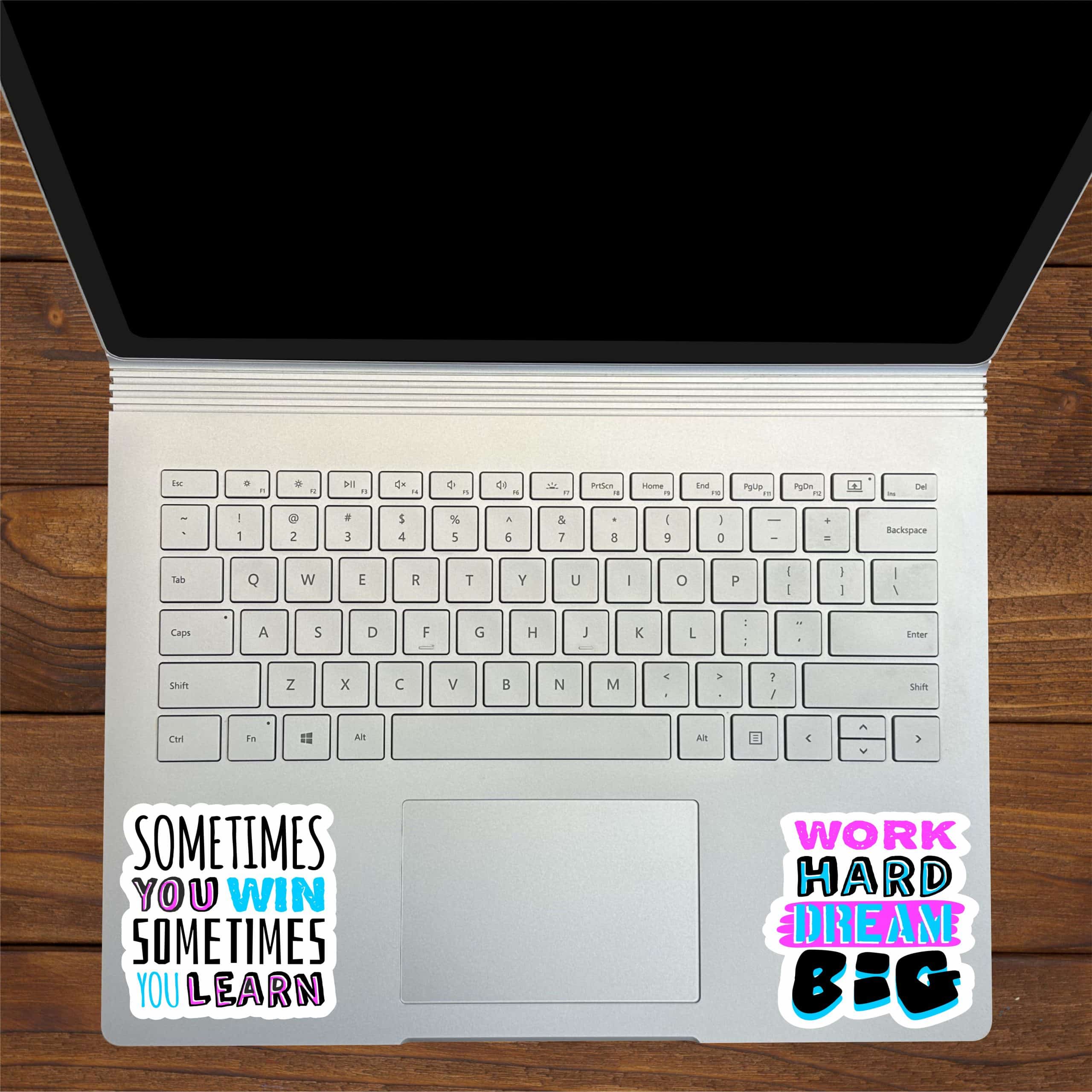 bold typography, colorful text, motivational quotes - vinyl removable sticker
