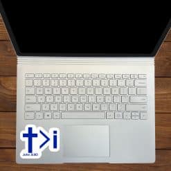 christian cross, greater than symbol, lowercase i - vinyl removable sticker