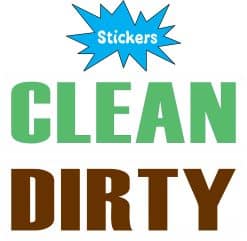 bold text, contrasting colors, rounded rectangles - vinyl removable sticker