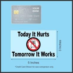 motivational text, prohibition symbol, humorous message - vinyl removable magnet