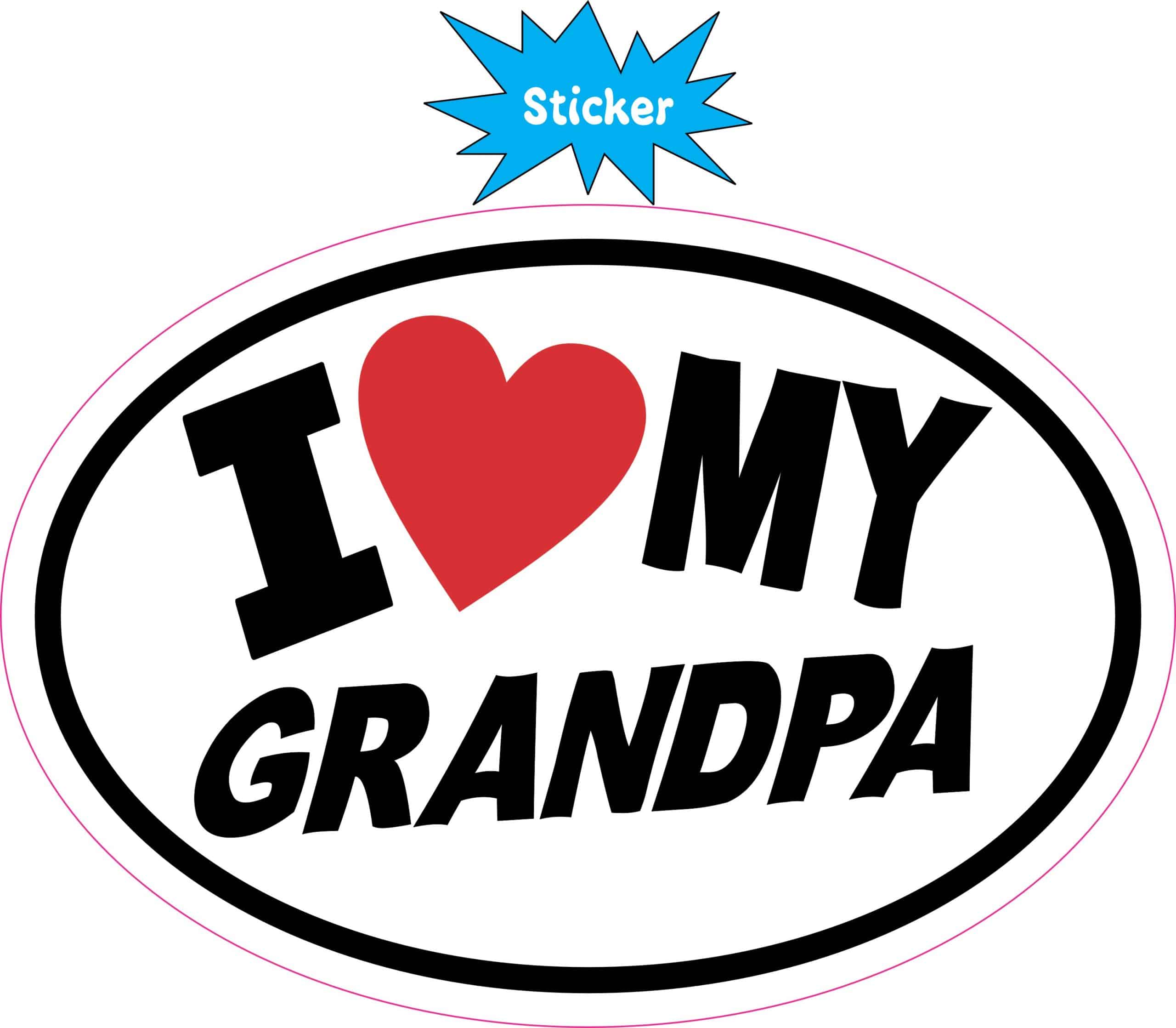 oval shape, red heart symbol, bold black typography - vinyl removable sticker