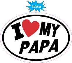 oval border, heart symbol, bold typography - vinyl removable sticker