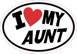 oval shape, bold typography, heart symbol - vinyl removable sticker