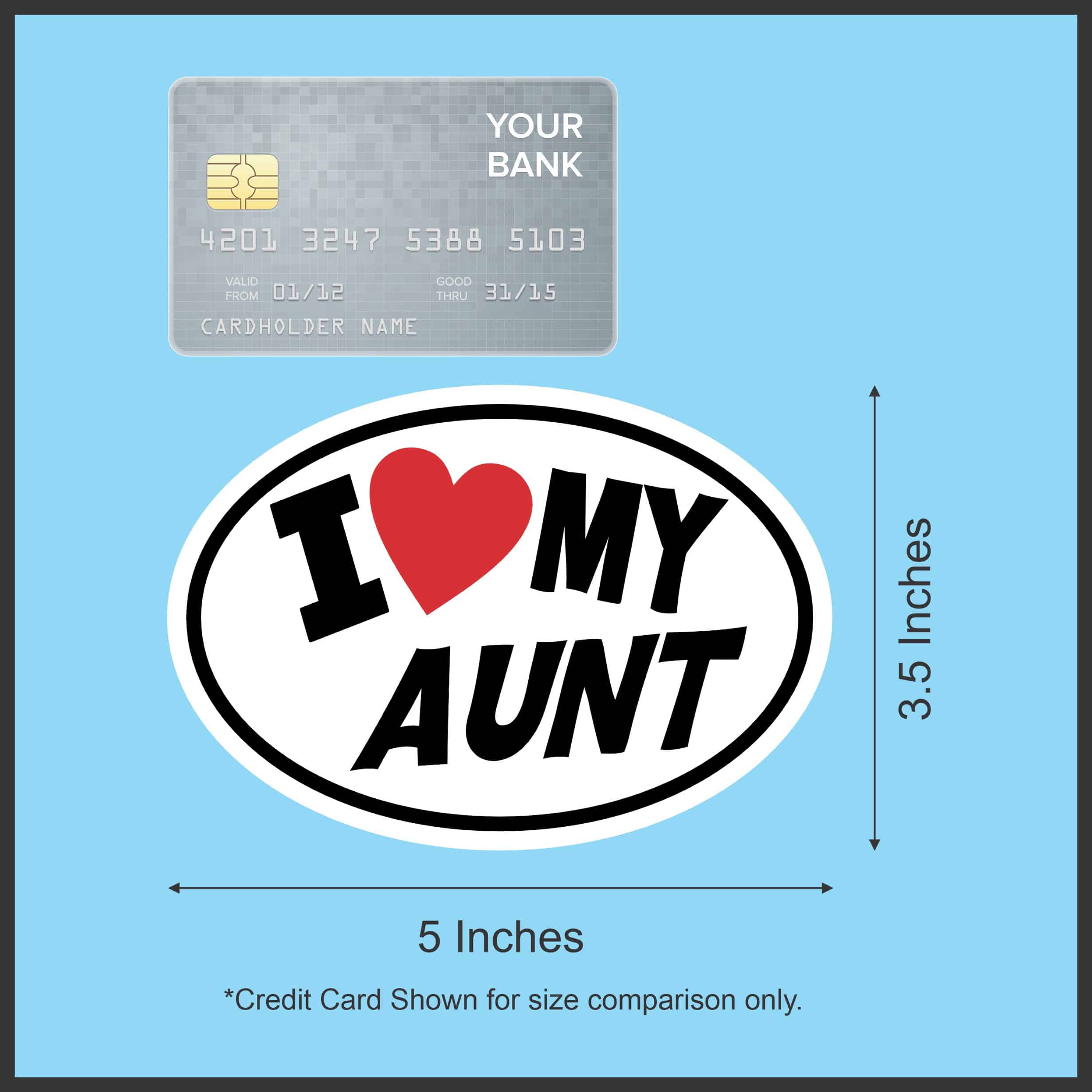 oval shape, bold typography, heart symbol - vinyl removable sticker