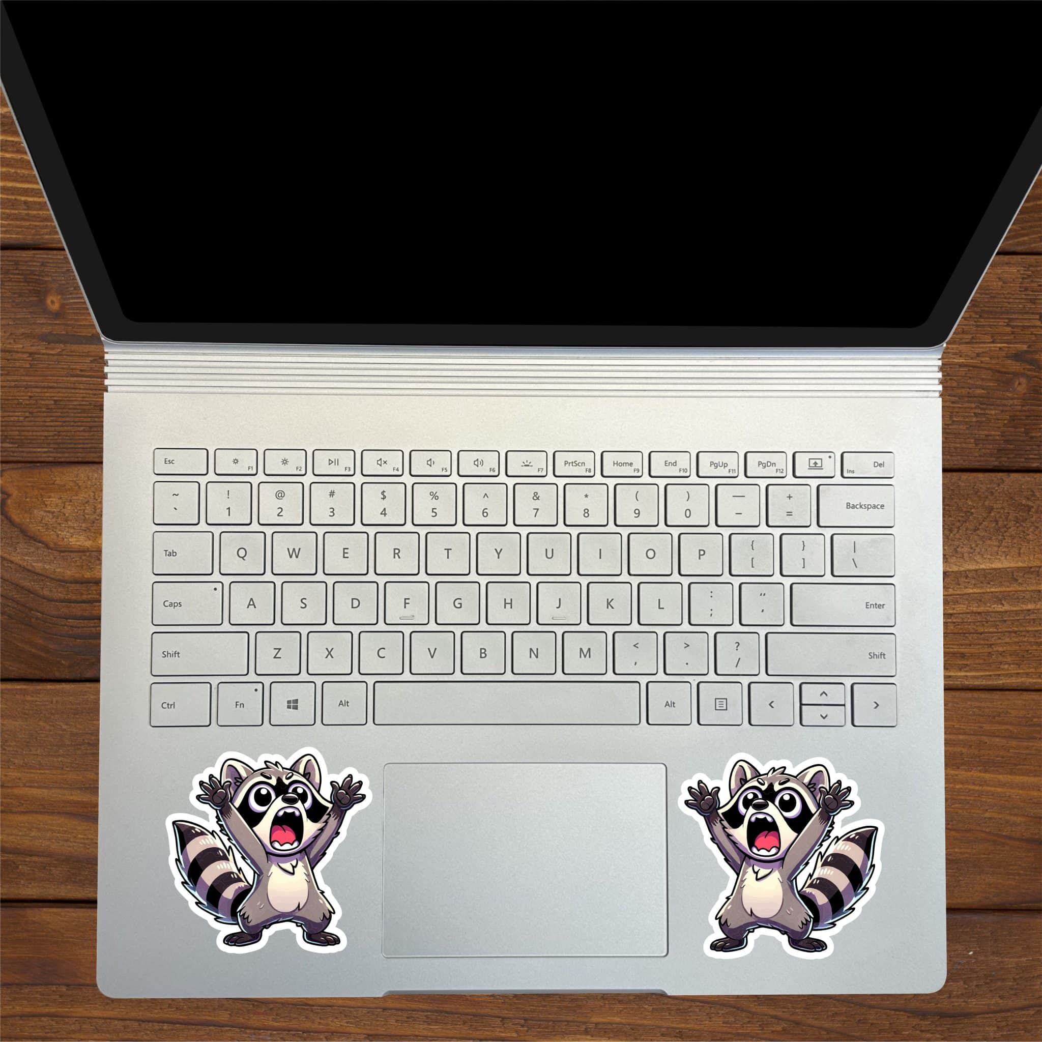 StickerTalk Screaming Cartoon Raccoon Vinyl Stickers, 1 sheet of 2 ...