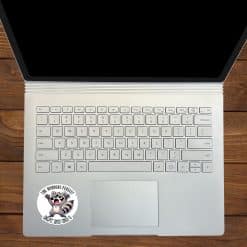 rainbow colored letters, playful typography, humorous text - vinyl removable sticker