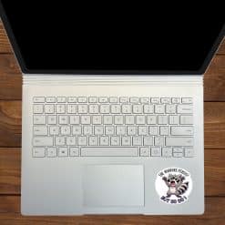 rainbow colored letters, playful typography, humorous text - vinyl removable sticker