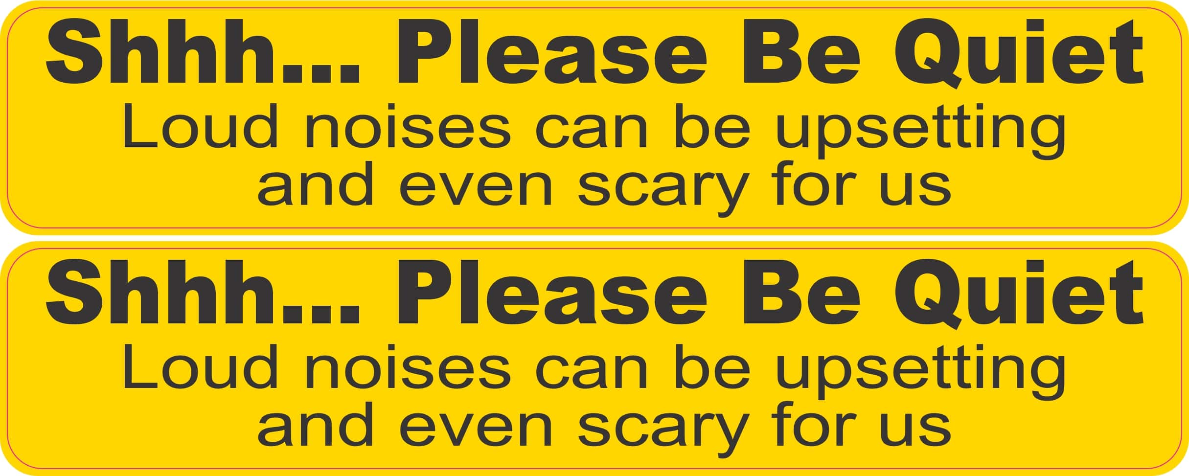 bold typography, bright yellow background, polite messaging - vinyl removable sticker