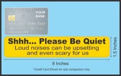 bold typography, bright yellow background, polite messaging - vinyl removable sticker