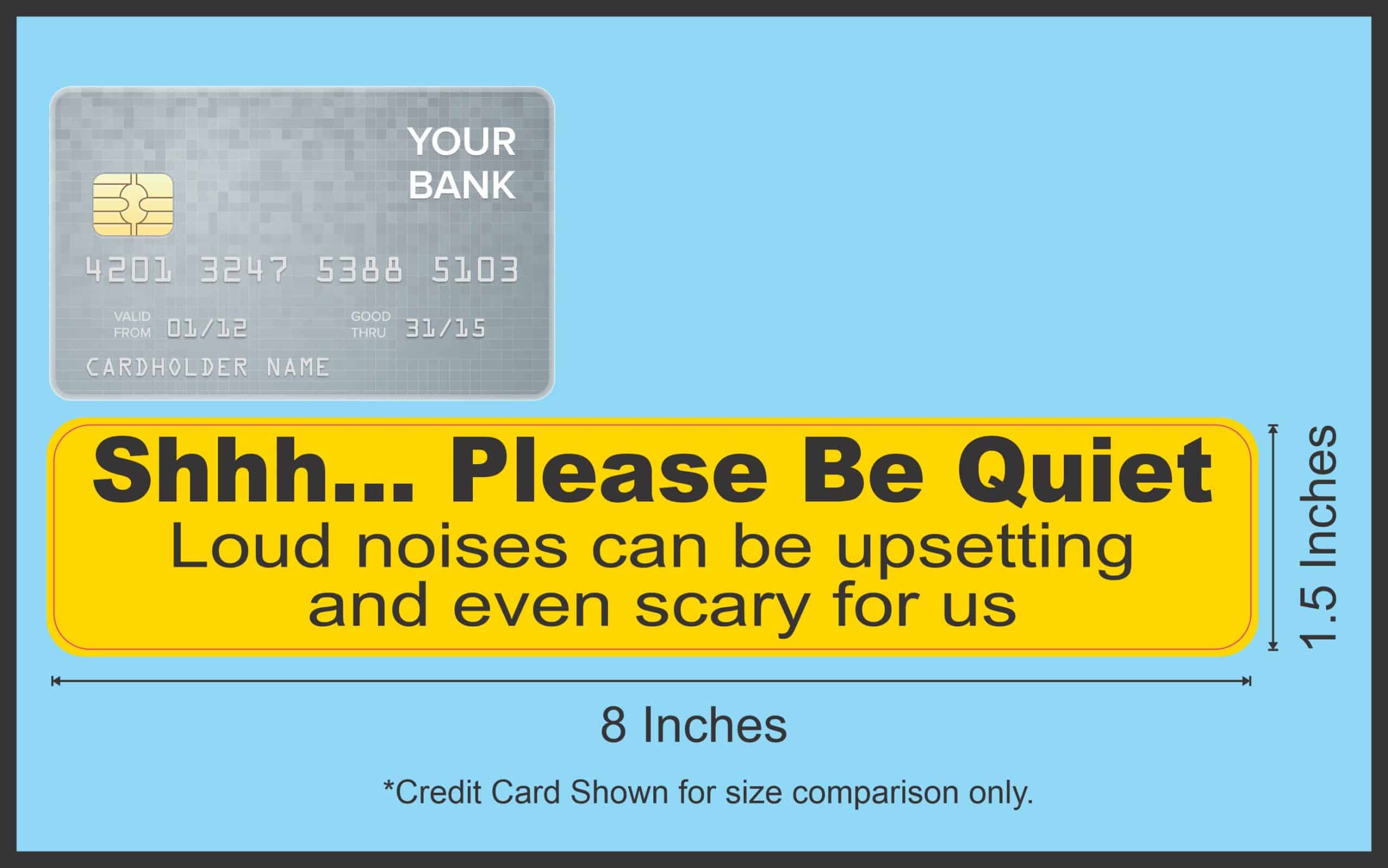 bold typography, bright yellow background, polite messaging - vinyl removable sticker