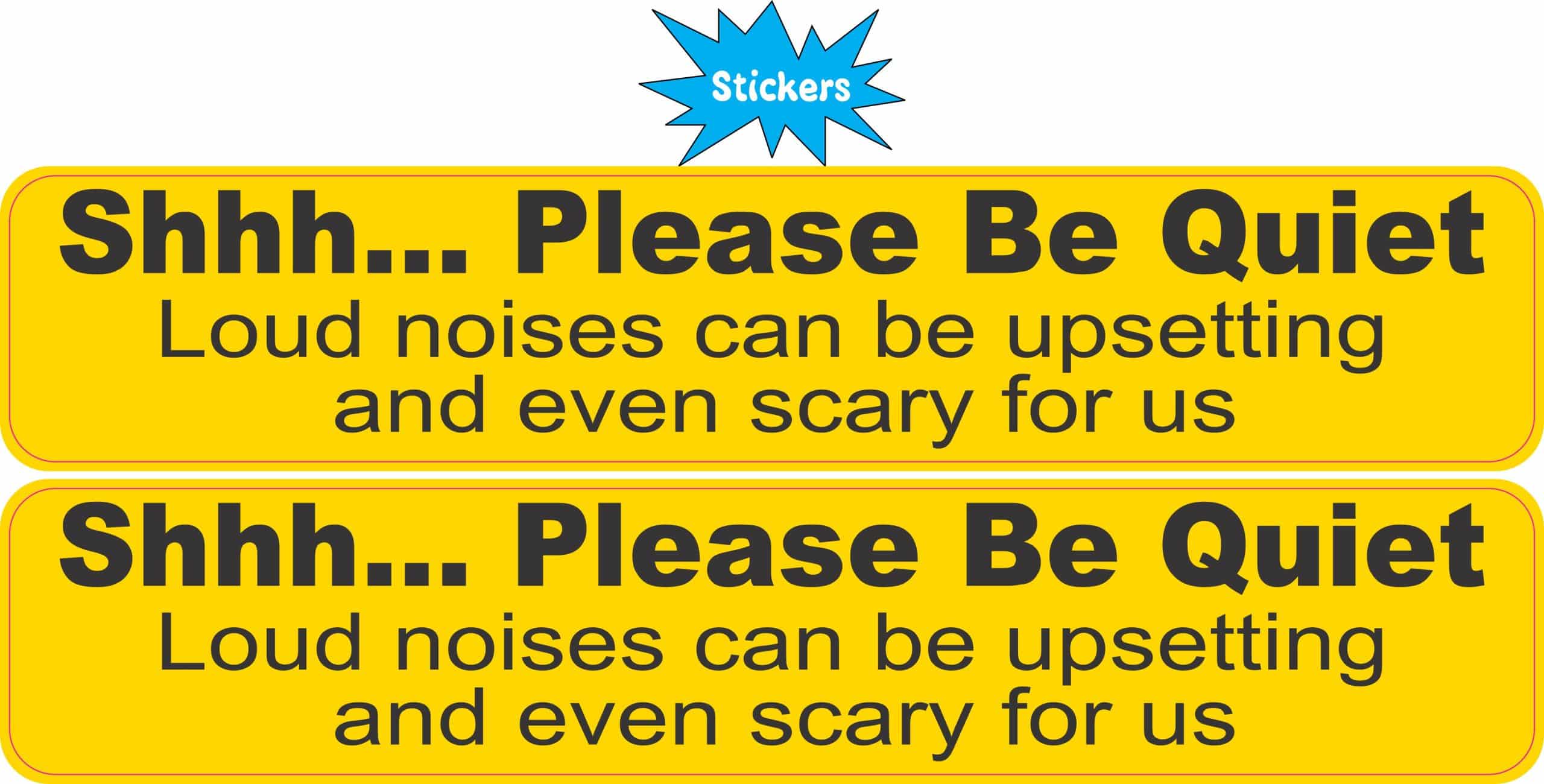 bold typography, bright yellow background, polite messaging - vinyl removable sticker