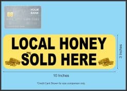 bold text, bee illustration, honeycomb graphics - vinyl removable magnet