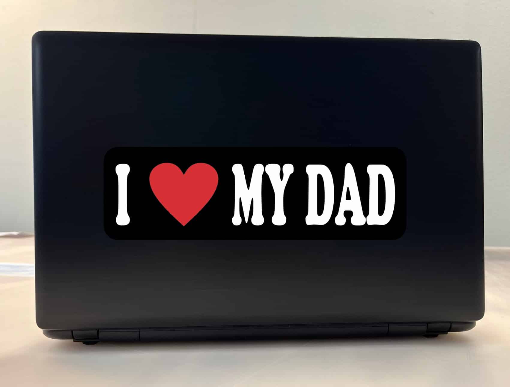 bold typography, heart symbol, high contrast colors - vinyl removable sticker