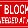 bold typography, high contrast colors, safety messaging - vinyl removable sticker