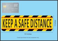 diagonal warning stripes, bold text, high-contrast colors - vinyl removable magnet