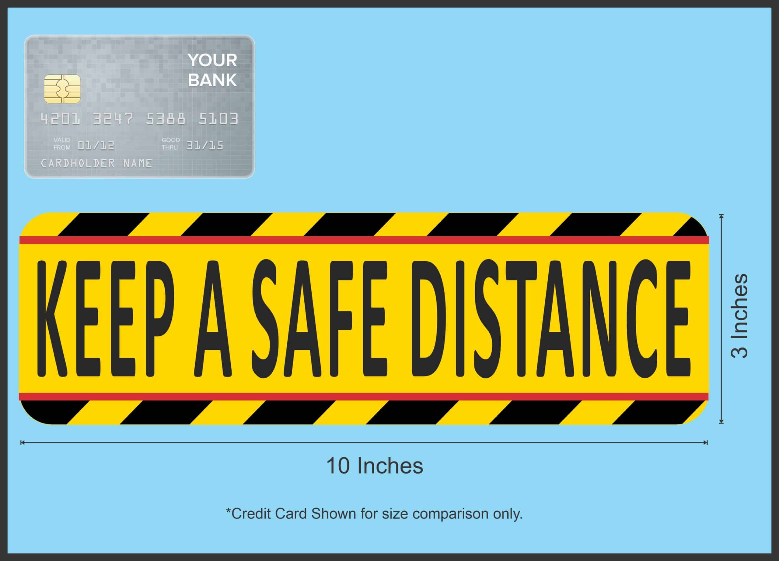 diagonal warning stripes, bold text, high-contrast colors - vinyl removable magnet