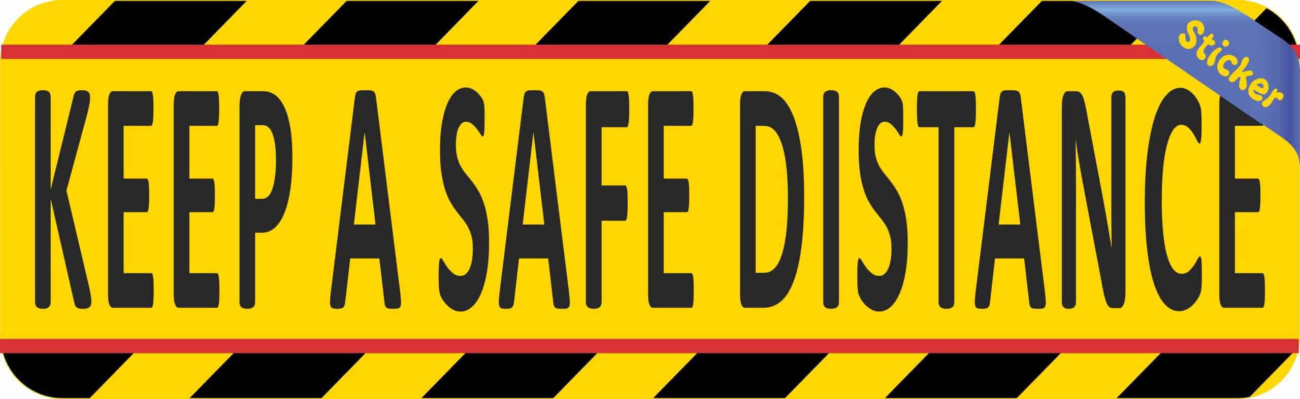 hazard stripes, bold typography, high contrast colors - vinyl removable sticker