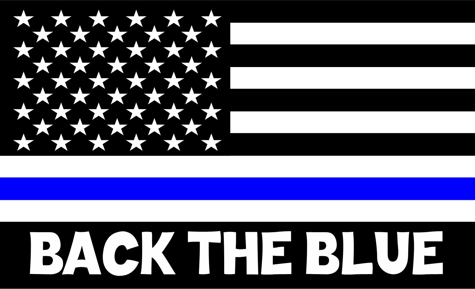 American flag motif, blue line stripe, white stars - vinyl removable magnet