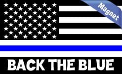 American flag motif, blue line stripe, white stars - vinyl removable magnet